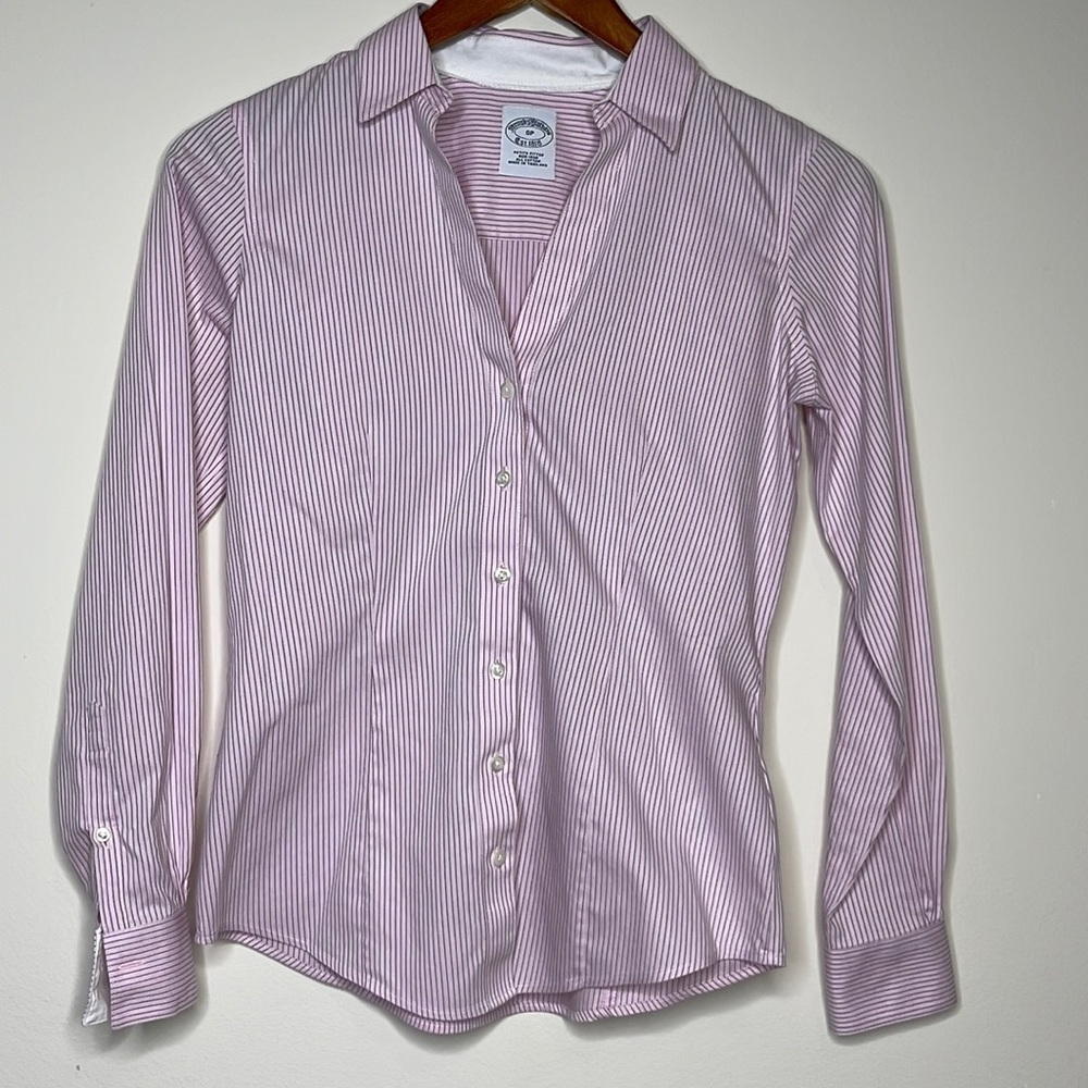 Brooks Brothers Petite Fitted Non-Iron Button Down Size 0P
